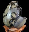 Septarian Dragon Egg Geode - Black Crystals #71986-2